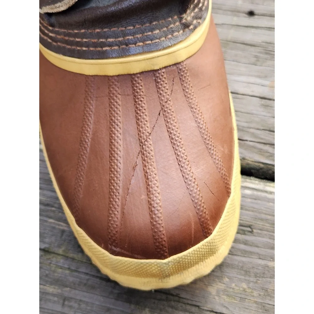 Sorel Arctic Pac‎ Winter Boots Brown Leather Rubber Duck Boots Canada Men 12